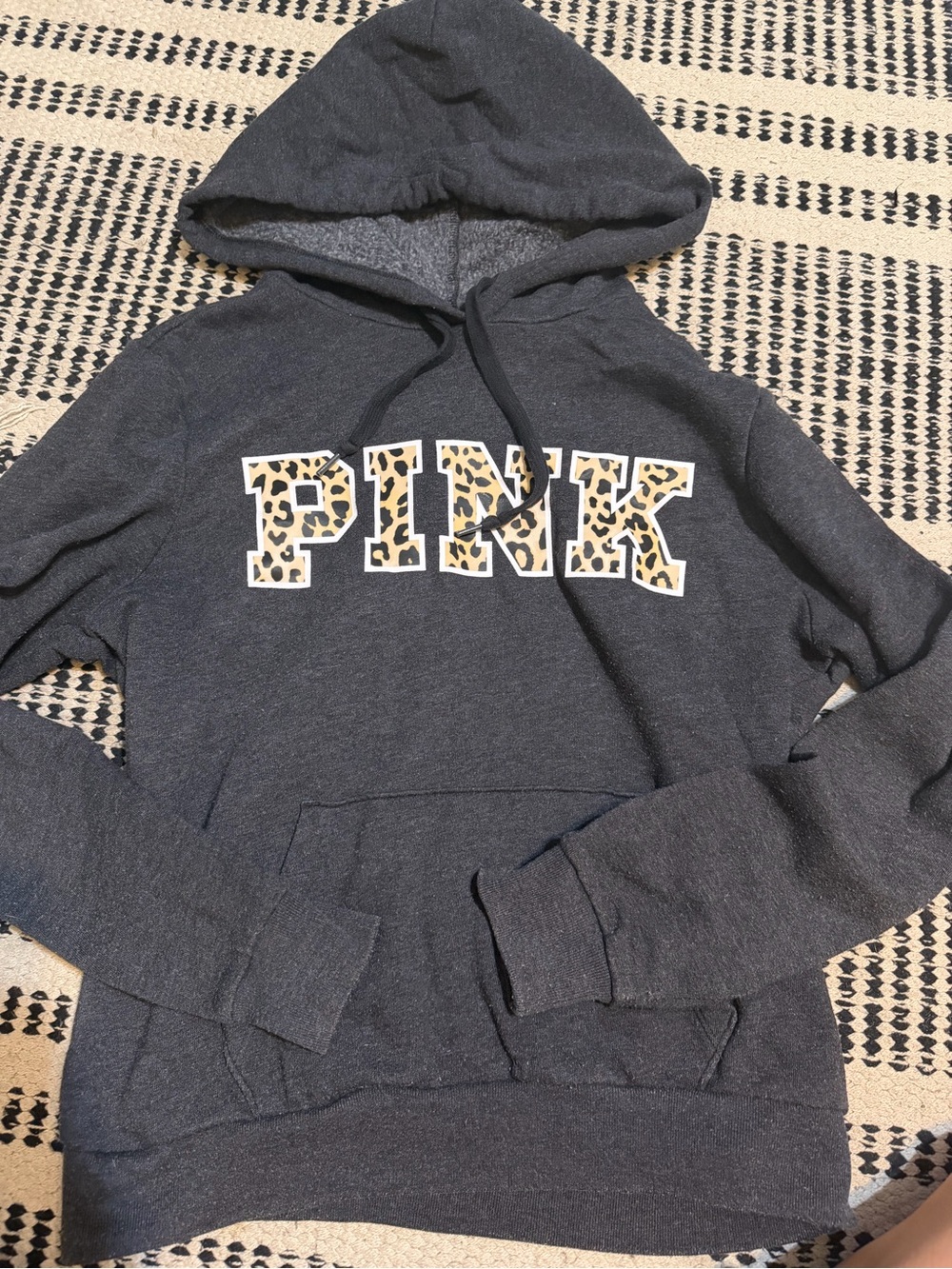 PINK Victoria's Secret Dark Gray Hooded Pullover